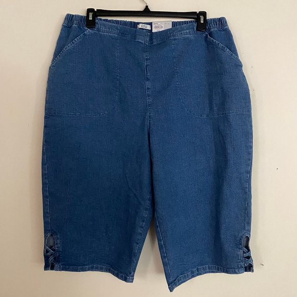 Croft & Barrow Denim Pull On Skimmer Capris 3X - Picture 5 of 10